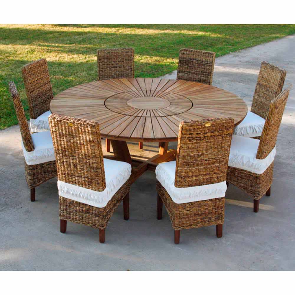 Table Ronde En Teck Real Table Pour Le Jardin Et La Maison