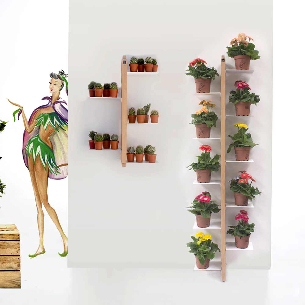 Porte-plantes de design moderne Zia Flora, à fixer au mur
