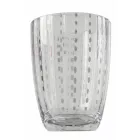 12 Verres à Eau 300 ml en Verre à Pois et Surface Ondulée - Tulle Viadurini