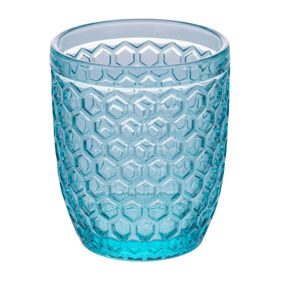 12 verres à eau 350 ml en différentes couleurs et décorations - Océan Viadurini