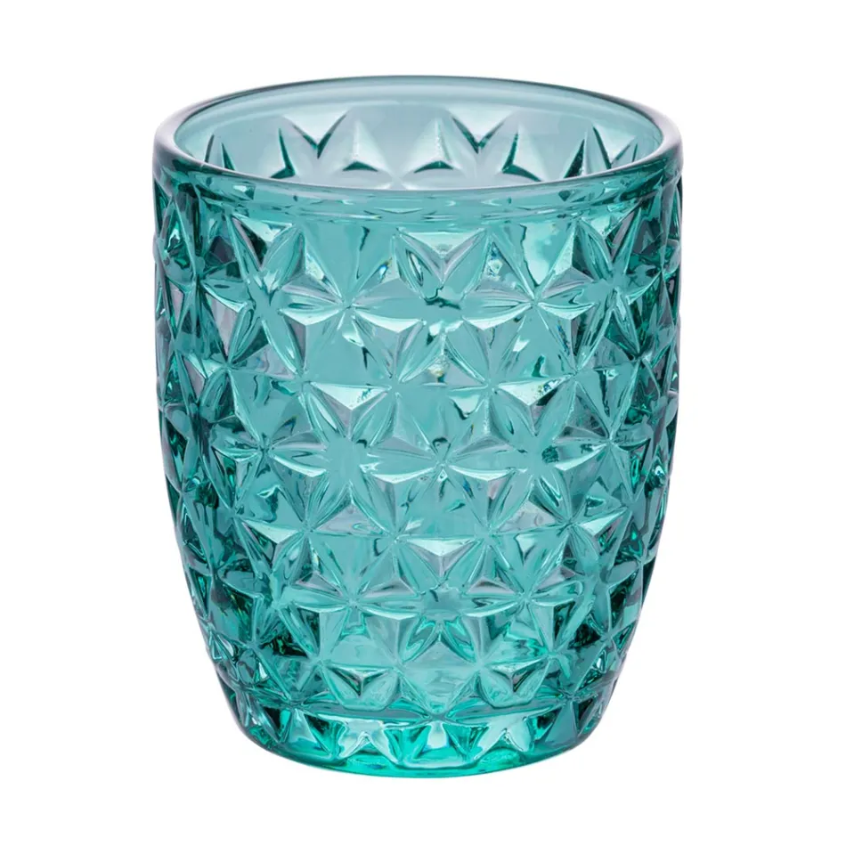 12 verres à eau 350 ml en différentes couleurs et décorations - Océan Viadurini