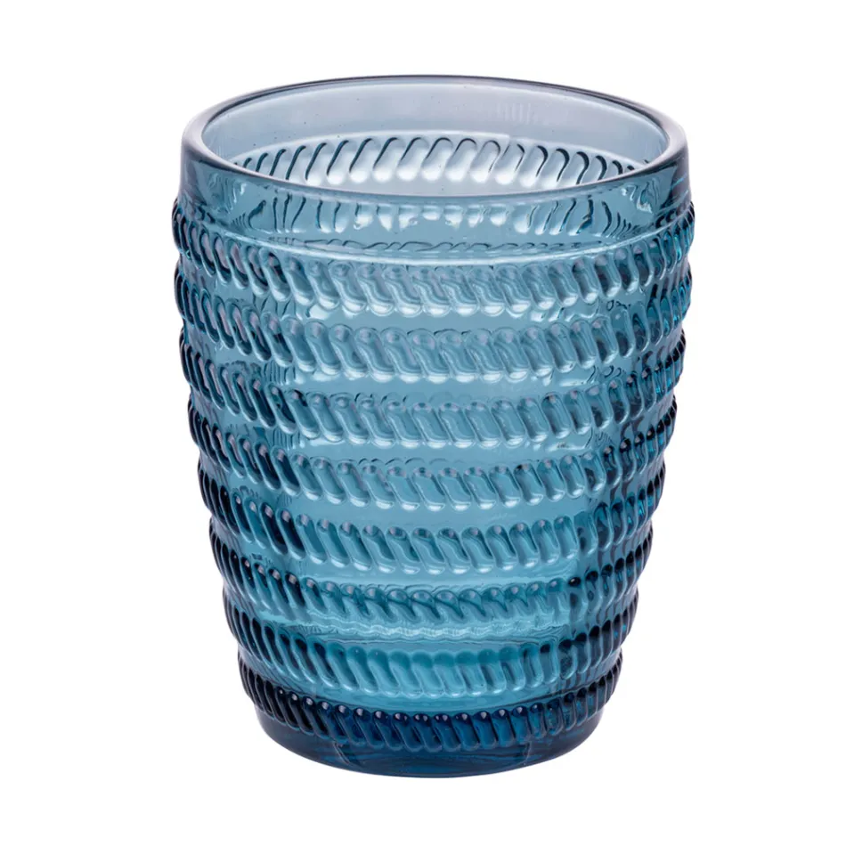 12 verres à eau 350 ml en différentes couleurs et décorations - Océan Viadurini