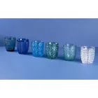 12 verres à eau 350 ml en différentes couleurs et décorations - Océan Viadurini