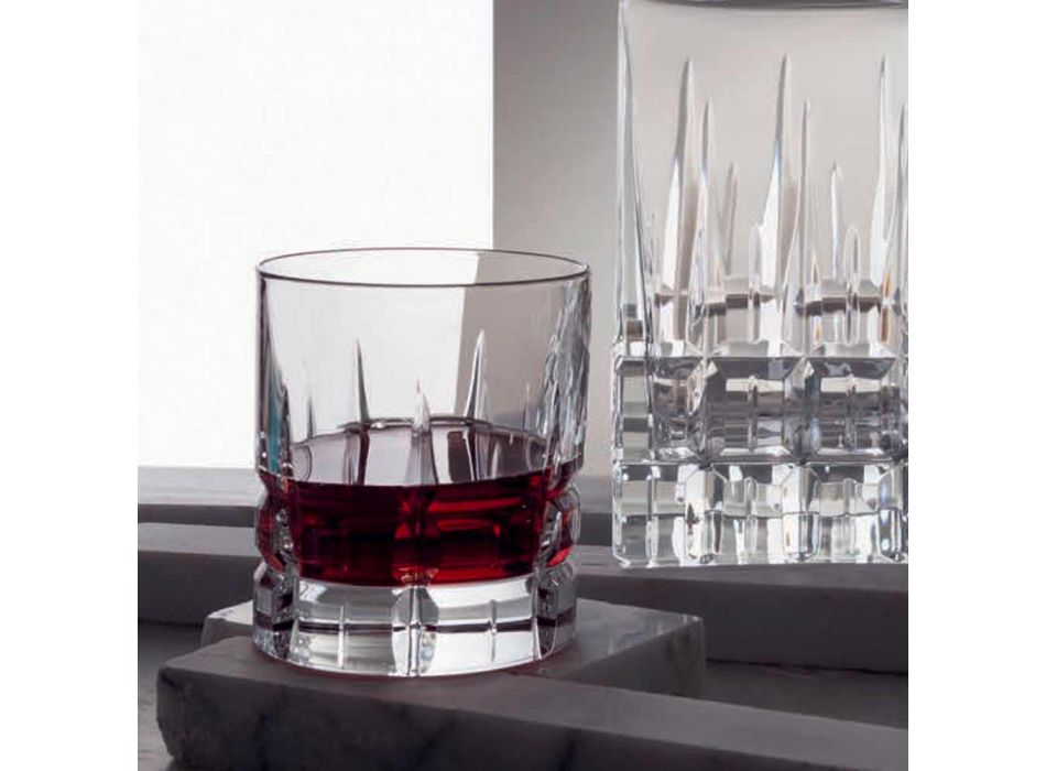 12 doubles verres à whisky à l'ancienne Tumbler Basso en cristal - Fiucco