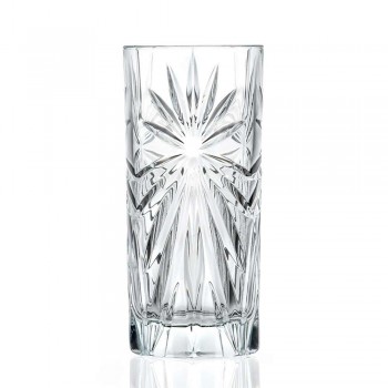 12 grands verres à cocktail Highball Tumbler au design éco-cristal - Daniele