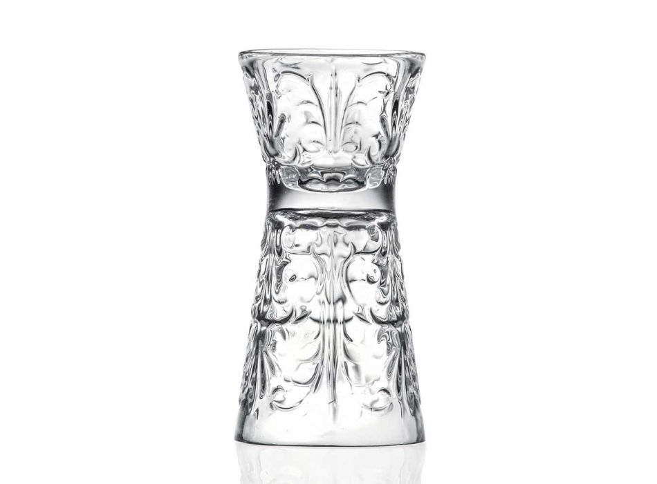 12 verres jigger décorés de luxe en cristal écologique - Destiny Viadurini