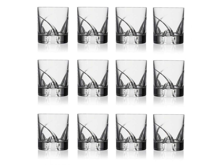 12 verres à gobelet bas au design de luxe en cristal écologique - Montecristo