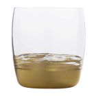 12 verres à gobelet bas pour eau avec feuille d'or, de platine ou de bronze - Soffio Viadurini