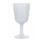 12 Gobelets en Verre de 300 ml avec Décoration Visage Blanc - Visage Viadurini
