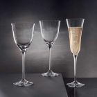12 verres à vin blanc en cristal écologique design de luxe minimal - lisse Viadurini