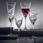 12 verres à vin rouge en cristal écologique de luxe sans plomb - Cyclone Viadurini