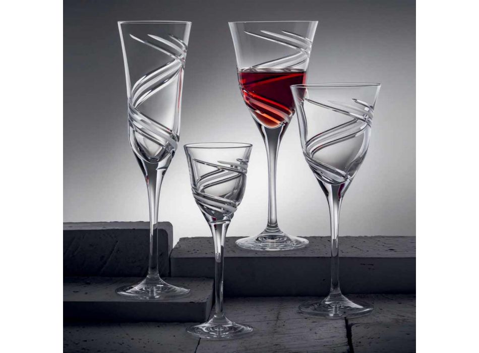12 verres à vin rouge en cristal écologique de luxe sans plomb - Cyclone