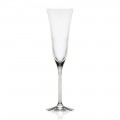 12 verres à flûte en cristal de luxe écologique, design minimaliste - lisse
