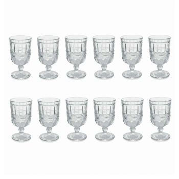 12 gobelets en verre transparent et décoré pour la table de Noël - Garbobic
