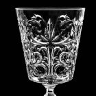 12 verres pour eau, boissons ou cocktails en cristal écologique décoré - Destino Viadurini