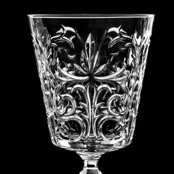 12 verres pour eau, boissons ou cocktails en cristal écologique décoré - Destino