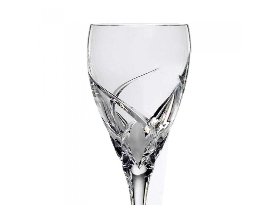 12 verres de dégustation de vin design de luxe en cristal écologique - Montecristo Viadurini