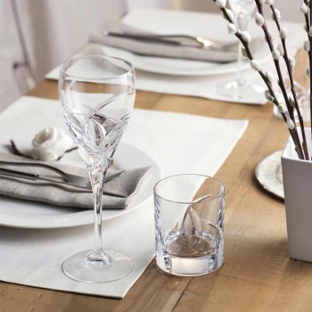 12 verres à vin blanc au design de luxe en cristal écologique - Montecristo
