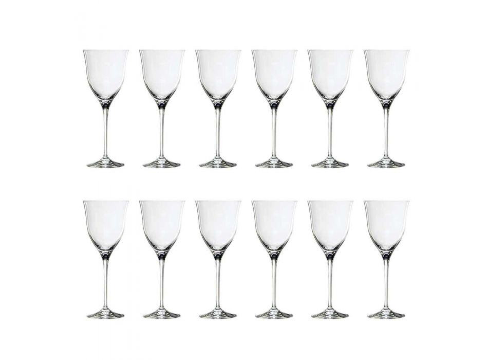 12 verres à vin rouge dans un design minimaliste de luxe en cristal écologique - lisse