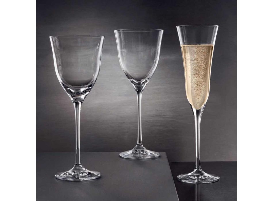 12 verres à vin rouge dans un design minimaliste de luxe en cristal écologique - lisse