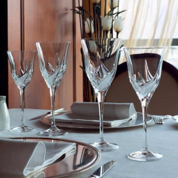 12 verres à vin blanc design de luxe en cristal écologique décoré à la main - Avent