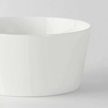 12 tasses de crème glacée ou de fruits en porcelaine blanche au design moderne - Egle