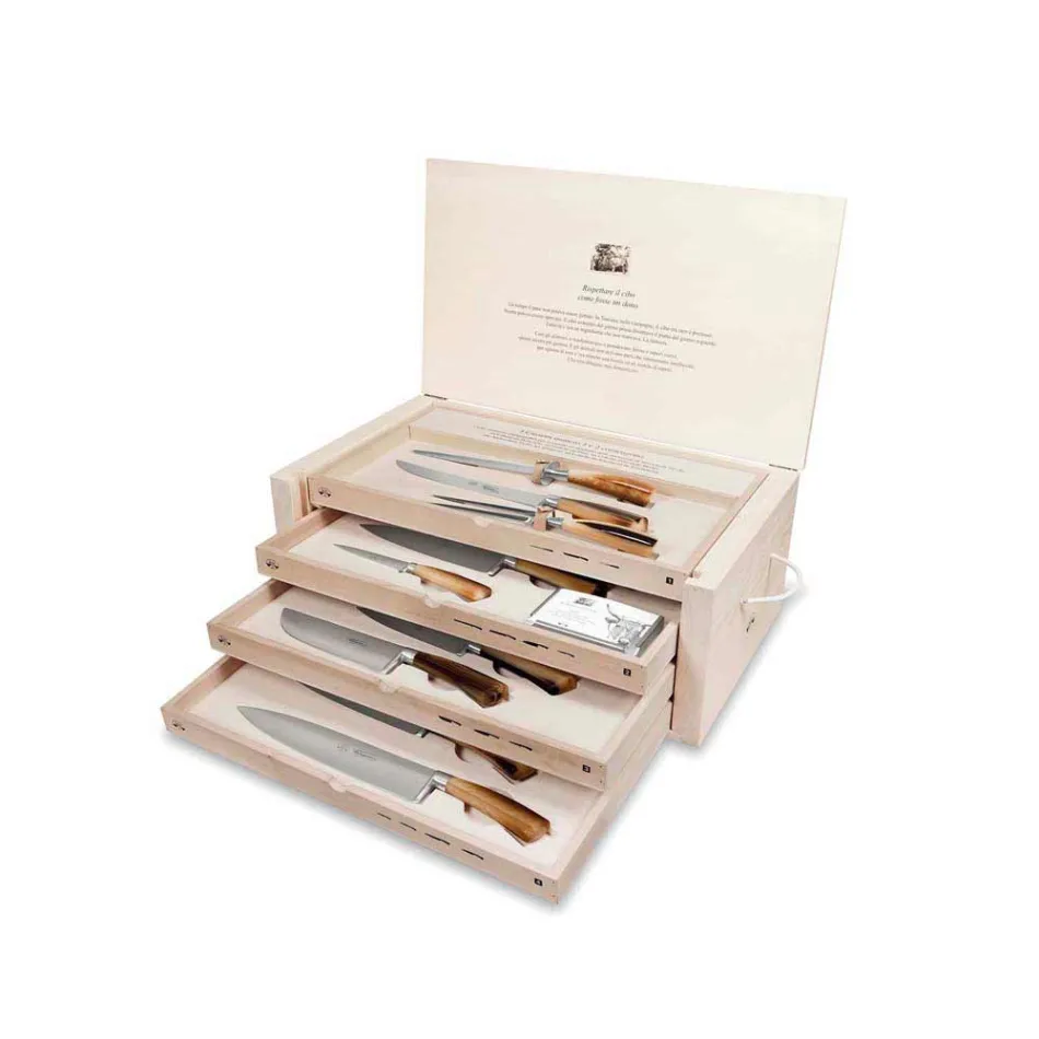 Coffret Berti complet de 14 couteaux exclusivement pour Viadurini - Canaletto Viadurini