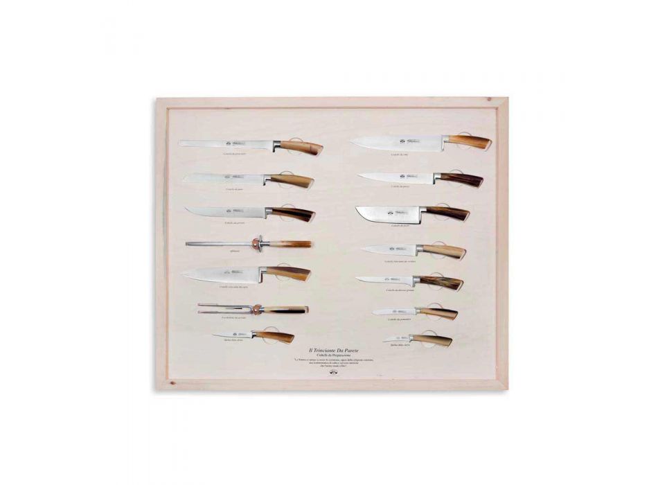14 couteaux Berti Wall Box exclusifs pour Viadurini - Michelangelo