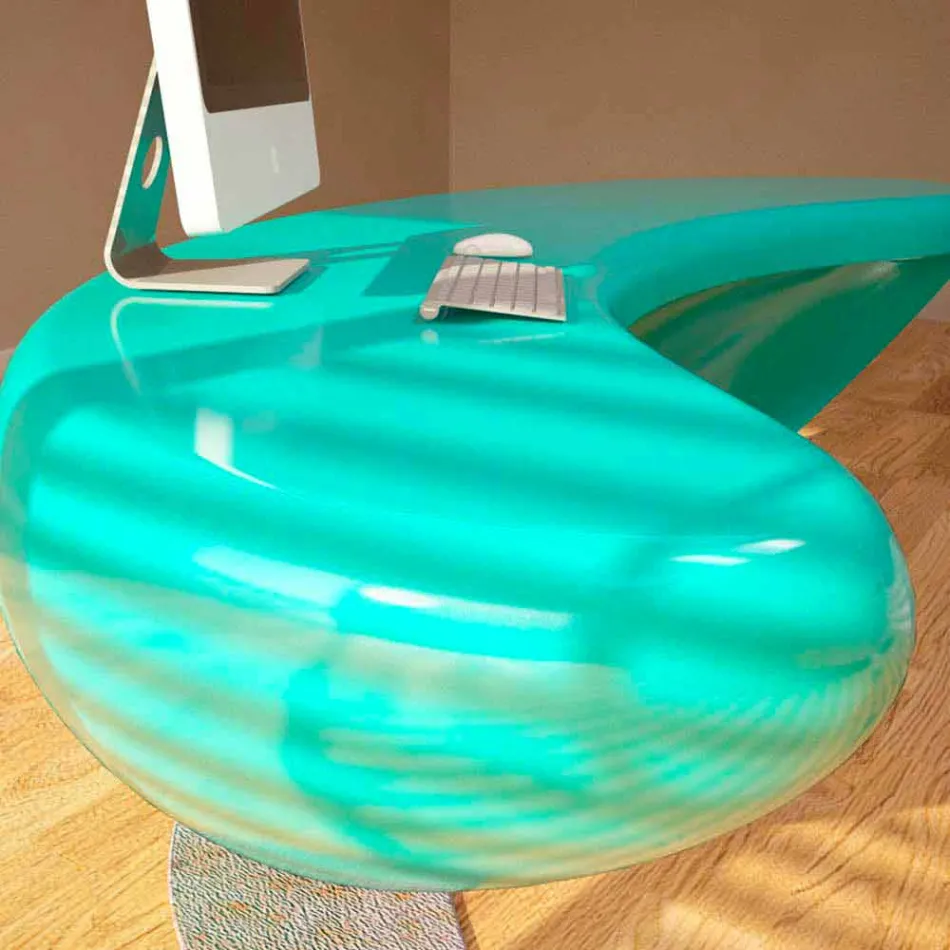 Moderne Boomerang Desk Office Made in Italy Viadurini