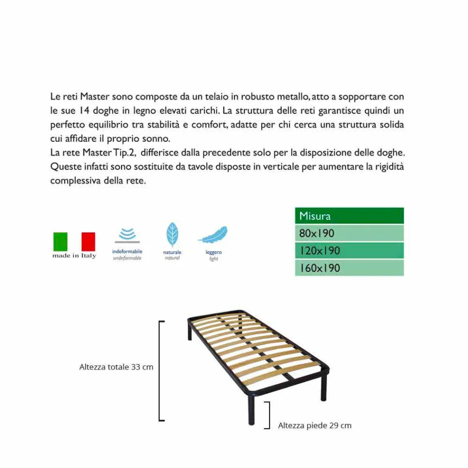 Réseau Bio Comfort 1 et un demi-carré Viadurini