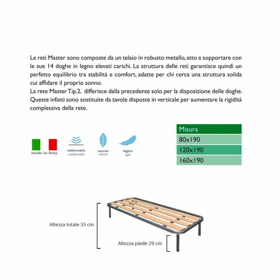 Réseau avec Simple Vertical Lattes Bio Comfort 2 Viadurini