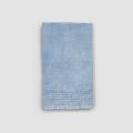 2 serviettes d'invité en lin épais bleu de design italien de luxe - Jojoba