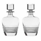 2 bouteilles de whisky décorées dans un design élégant en cristal écologique - Milito Viadurini