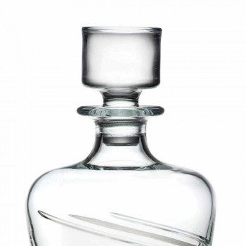2 bouteilles de whisky en cristal écologique artisanal italien - Cyclone