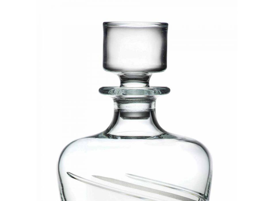 2 bouteilles de whisky en cristal écologique artisanal italien - Cyclone Viadurini