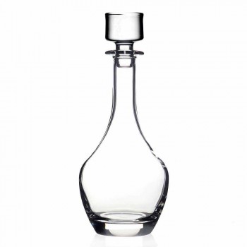 2 bouteilles pour vins en cristal écologique design minimaliste italien - lisse