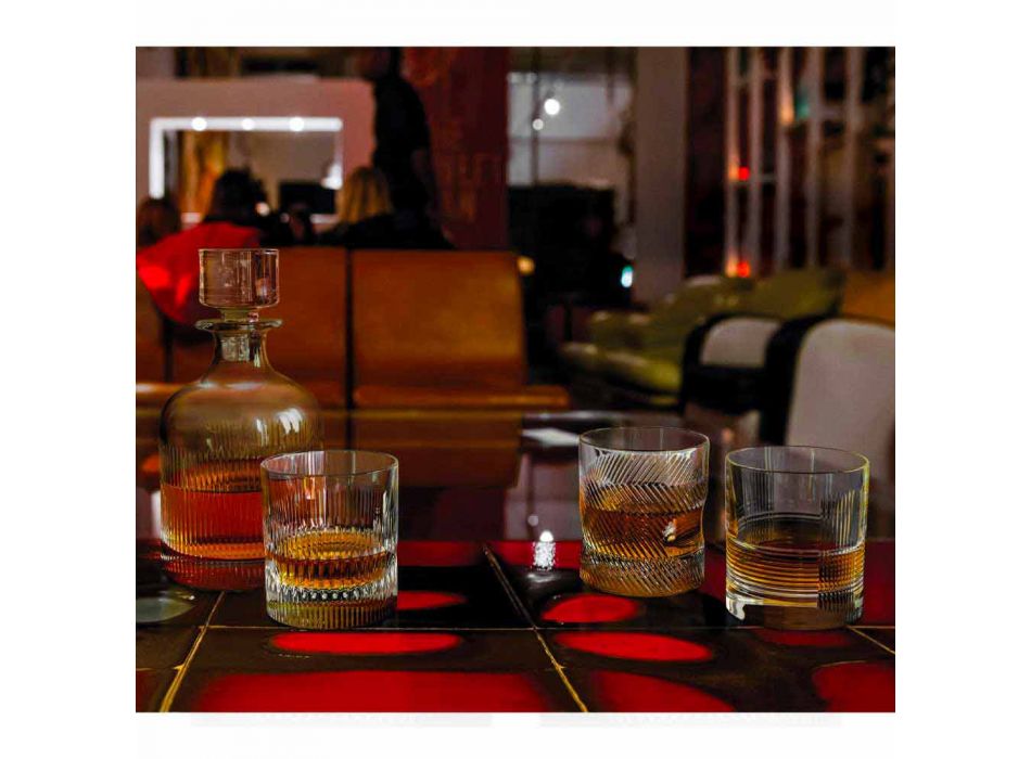 2 bouteilles de whisky avec capuchon en cristal écologique design vintage - tactile Viadurini