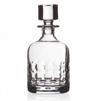 2 bouteilles pour whisky en cristal écologique décorées avec bouchon - titanioball