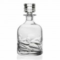2 bouteilles de whisky décorées en cristal écologique avec bouchon design de luxe - titane