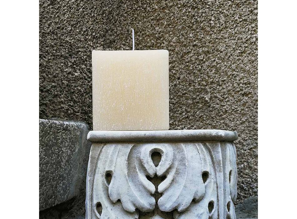 2 bougies carrées de différentes tailles en cire Made in Italy - Adelle