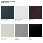 2 chaises longues d'extérieur empilables en métal et tissu Made in Italy - Perlo Viadurini