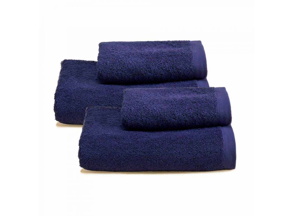 2 Paires de Serviettes de Bain Colorées Service en Coton Spguna - Vuitton Viadurini