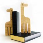 2 Serre-livres en marbre travertin en forme de girafe Made in Italy - Morra Viadurini