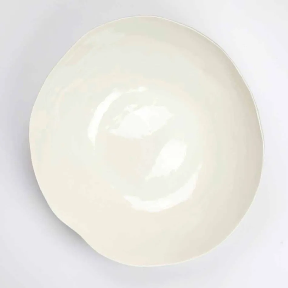 2 bols à salade en porcelaine blanche Pièces uniques de design italien - Arciconcreto Viadurini