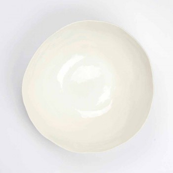 2 bols à salade en porcelaine blanche Pièces uniques de design italien - Arciconcreto