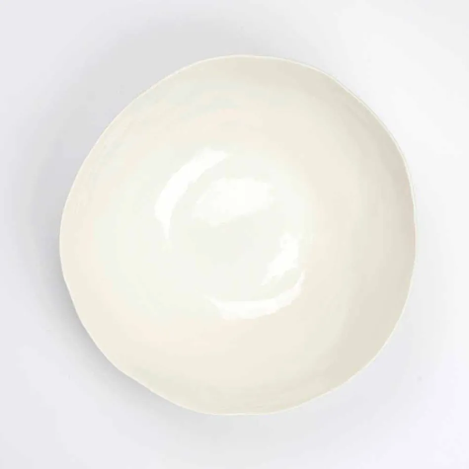 2 bols à salade en porcelaine blanche Pièces uniques de design italien - Arciconcreto Viadurini
