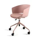 2 fauteuils pivotants à 180° avec assise en polypropylène revêtue de tissu - Renza Viadurini