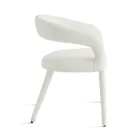 2 fauteuils rembourrés en tissu Bouclè avec structure recouverte - Domenica Viadurini