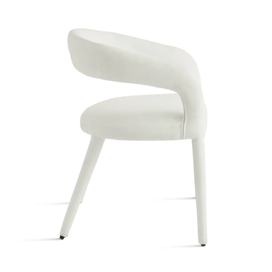 2 fauteuils rembourrés en tissu Bouclè avec structure recouverte - Domenica Viadurini