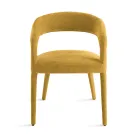 2 fauteuils rembourrés en tissu Bouclè avec structure recouverte - Domenica Viadurini